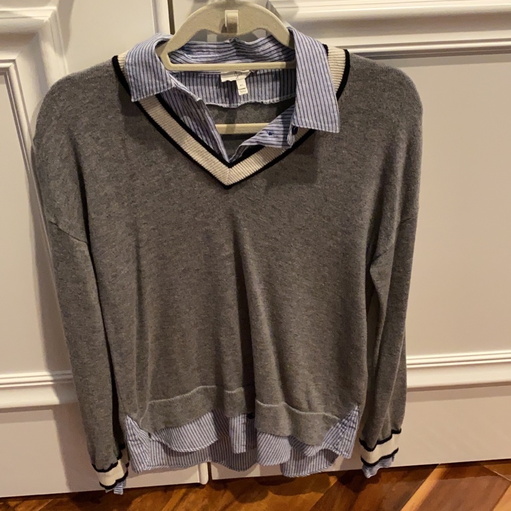 Joie collared layered sweater